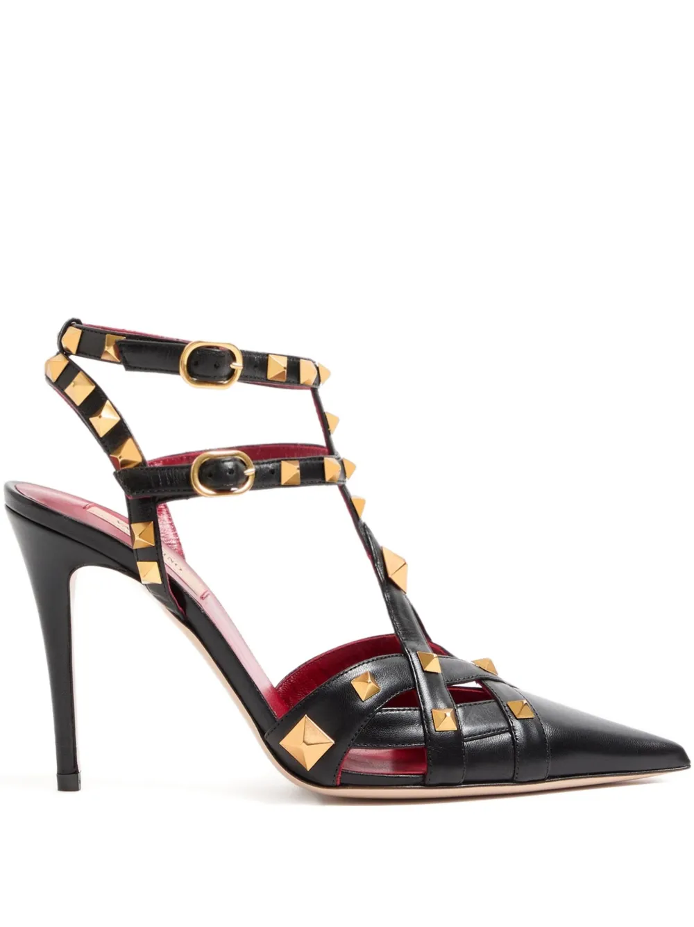 Valentino Garavani 100 mm pumps verfraaid met rockstud Zwart