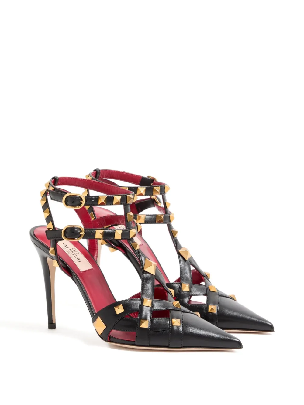 Valentino Garavani 100 mm pumps verfraaid met rockstud Zwart
