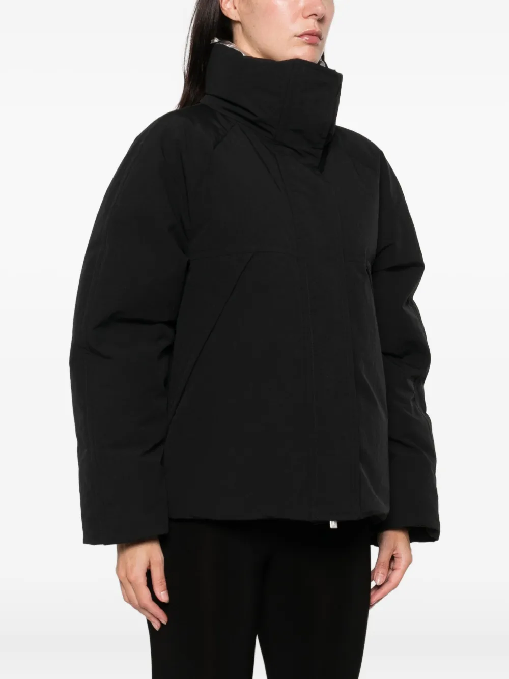 Laminar Down Jacket With Metallic Lining Clothing In Black