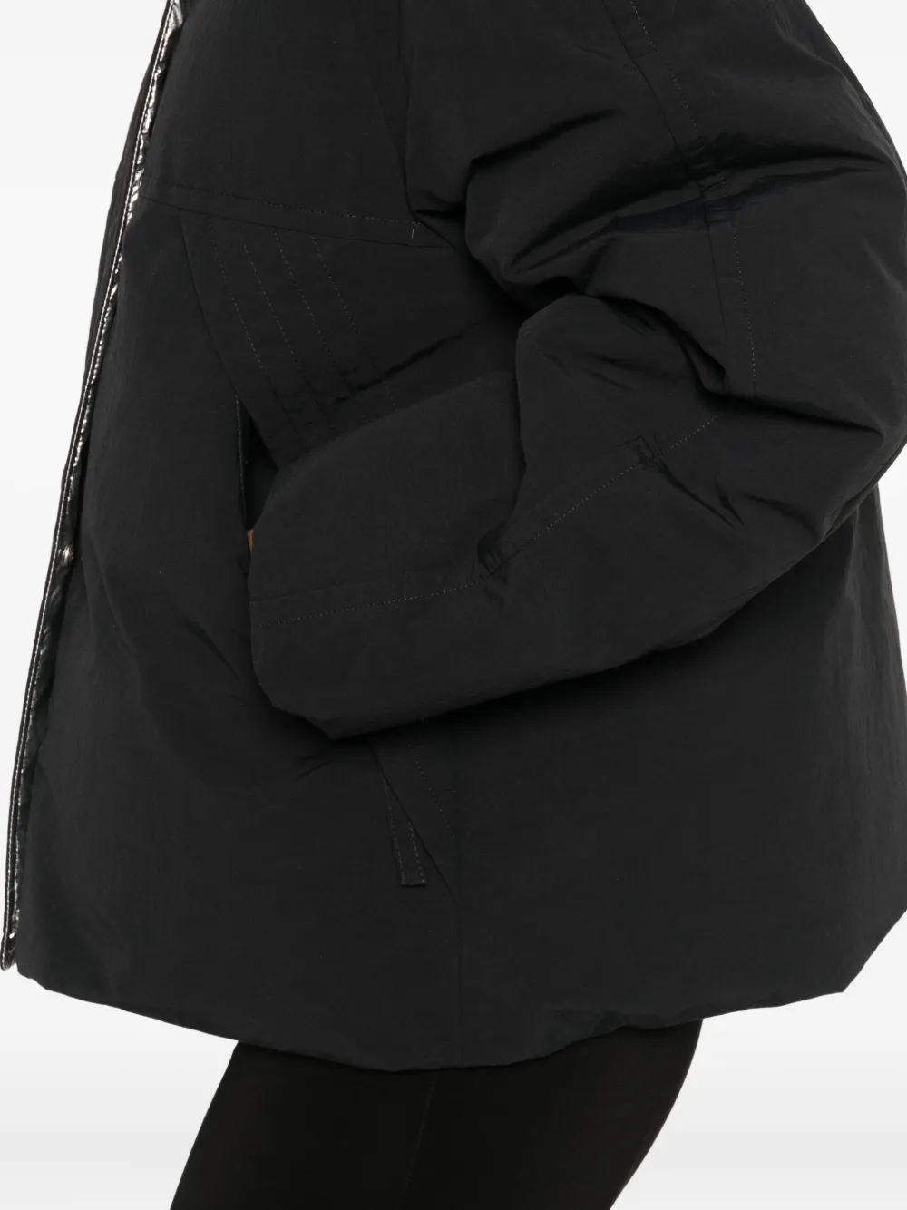 Laminar Down Jacket With Metallic Lining Clothing In Black