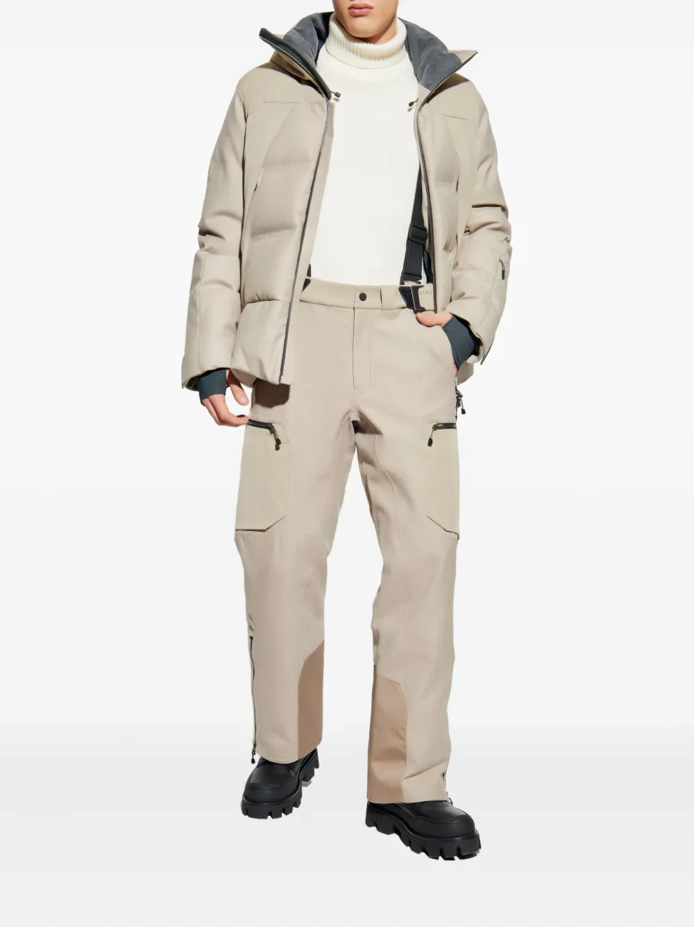 Sease hooded padded ski jacket - Beige
