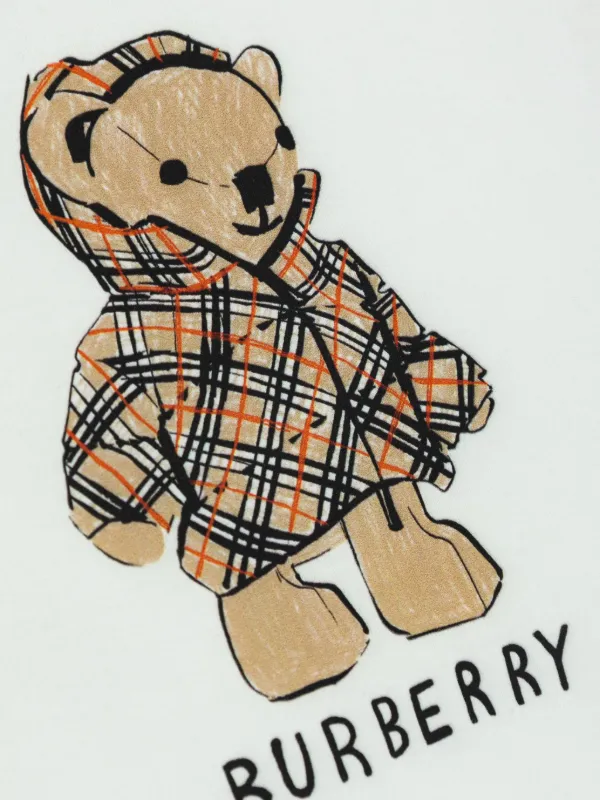 Burberry Kids Camiseta Com Gráfico De Ursinhp | Branco | FARFETCH BR