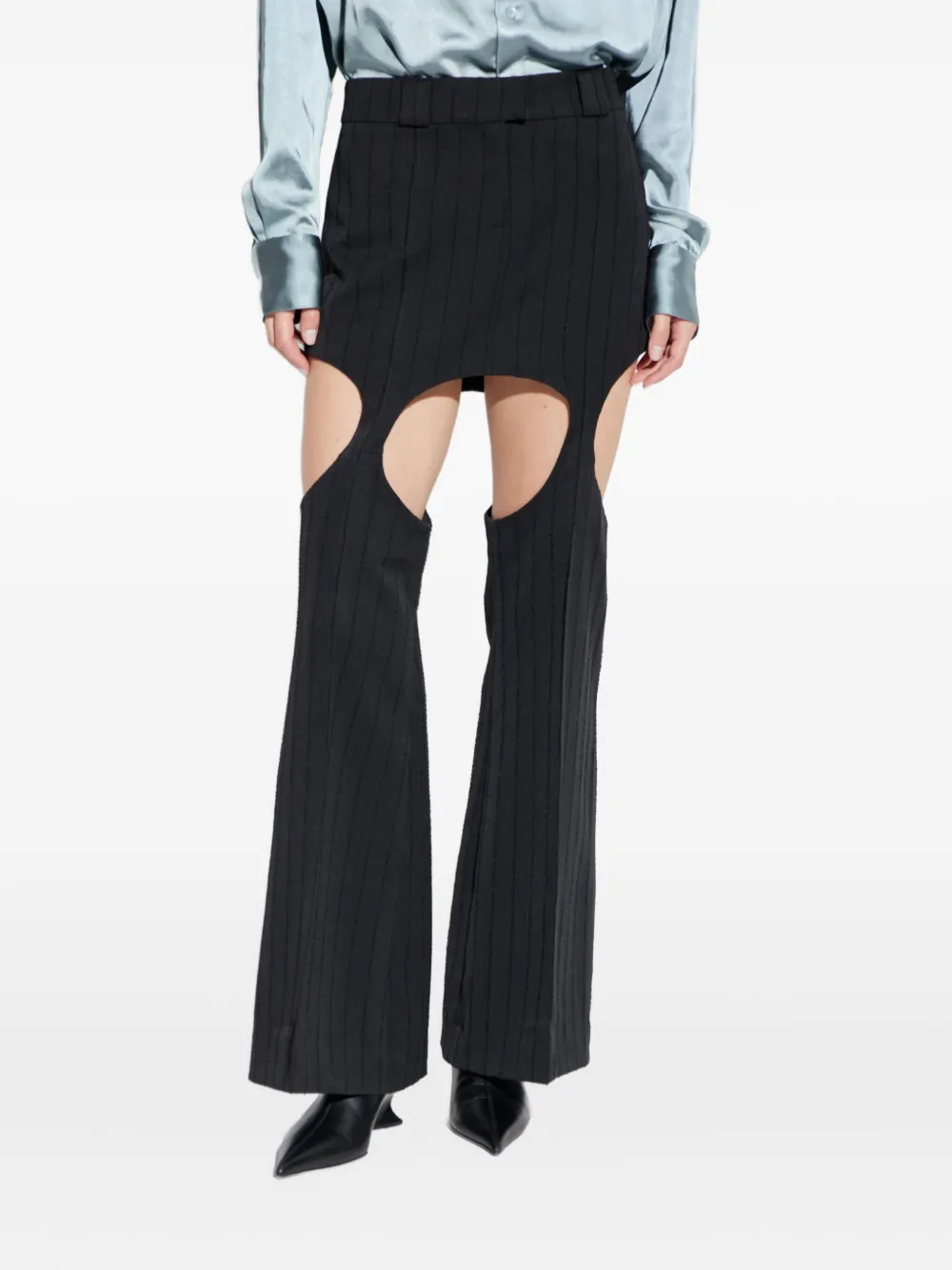  Avavav Cut-out Ribbed Skirt - Black 