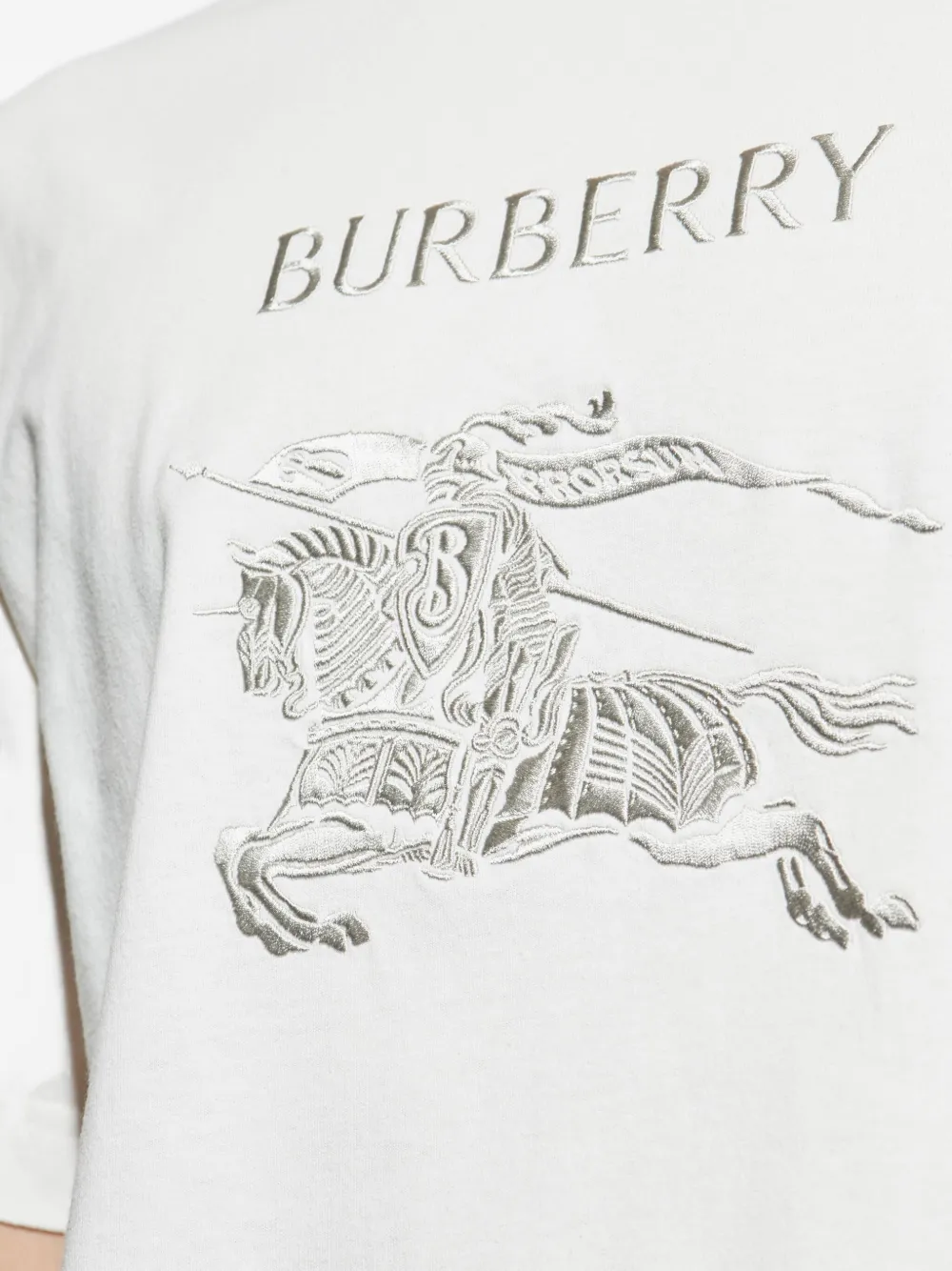 Burberry T-shirt met geborduurd logo Wit