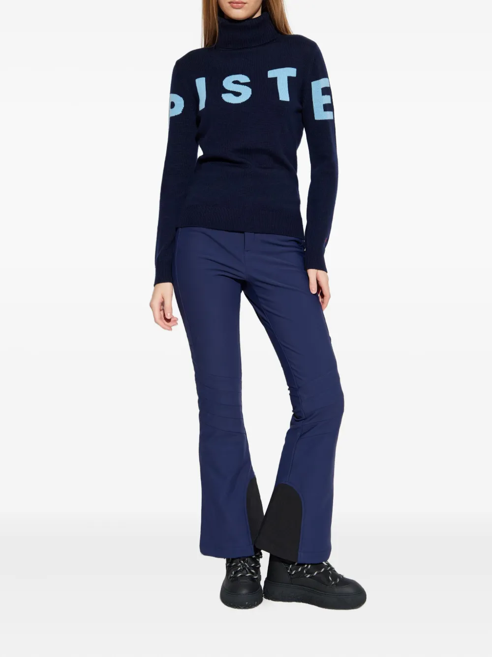 Perfect Moment Aurora Embroidered Bootcut Ski Pants In Blue