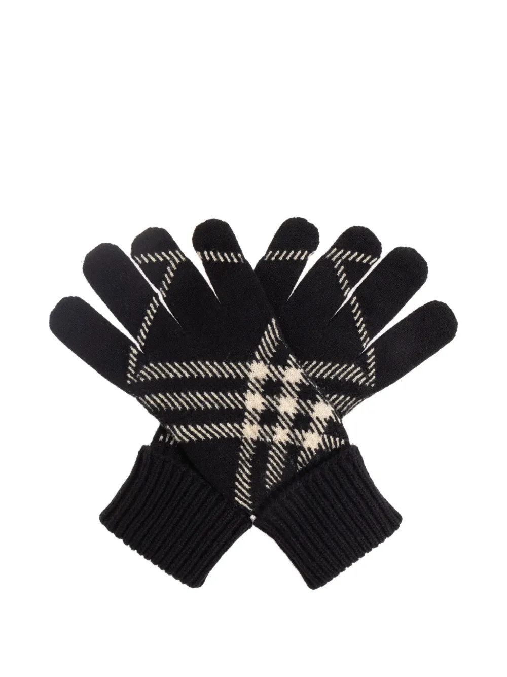 Burberry patterned ribbed gloves | Men | Image 2