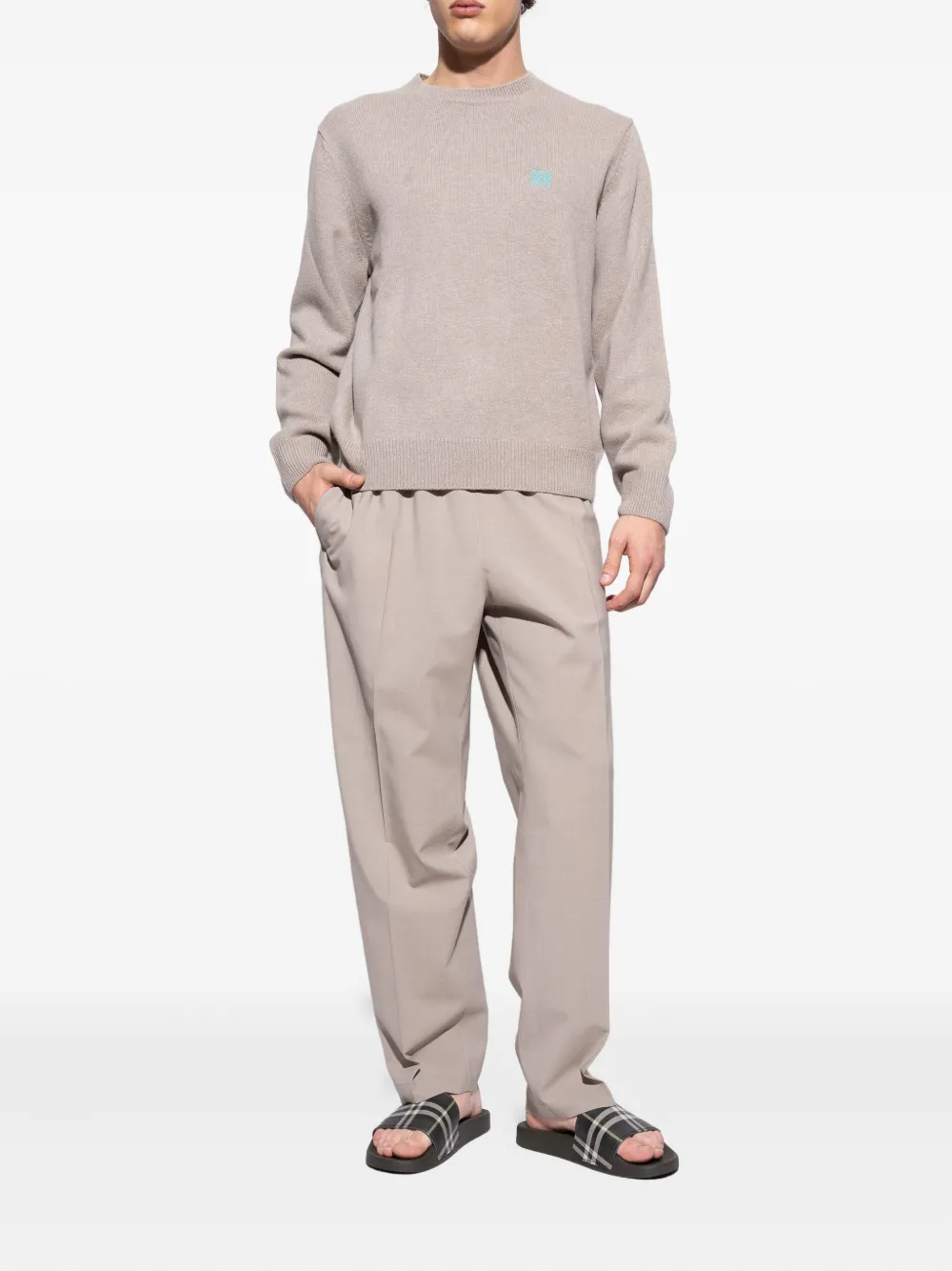 Burberry Geruite slippers Grijs