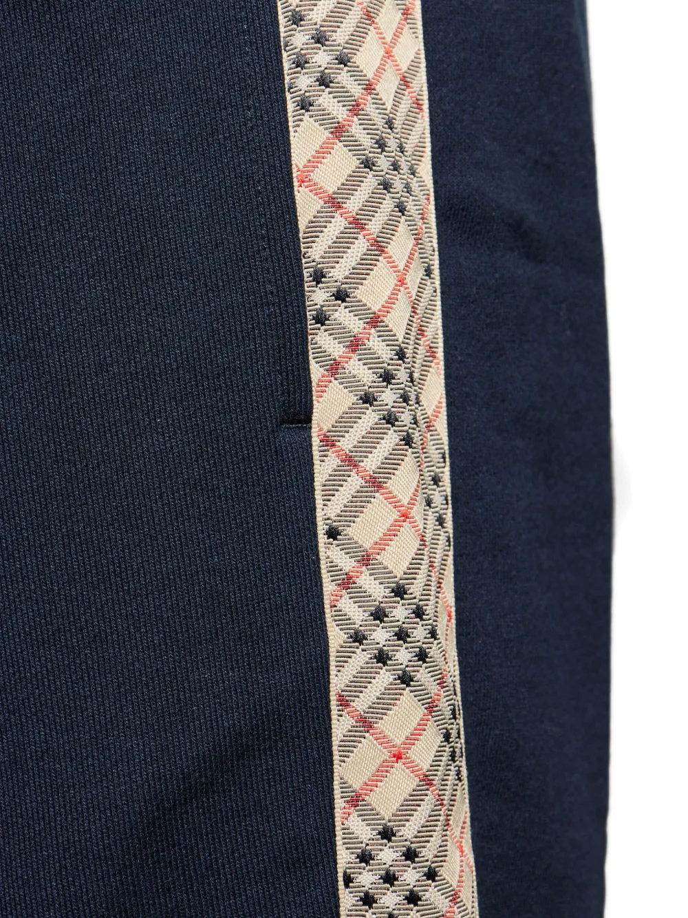 Burberry Trainingsbroek met geruite zoom Blauw