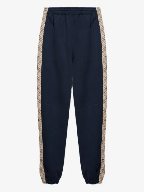 Burberry Check trim cotton jogging pants