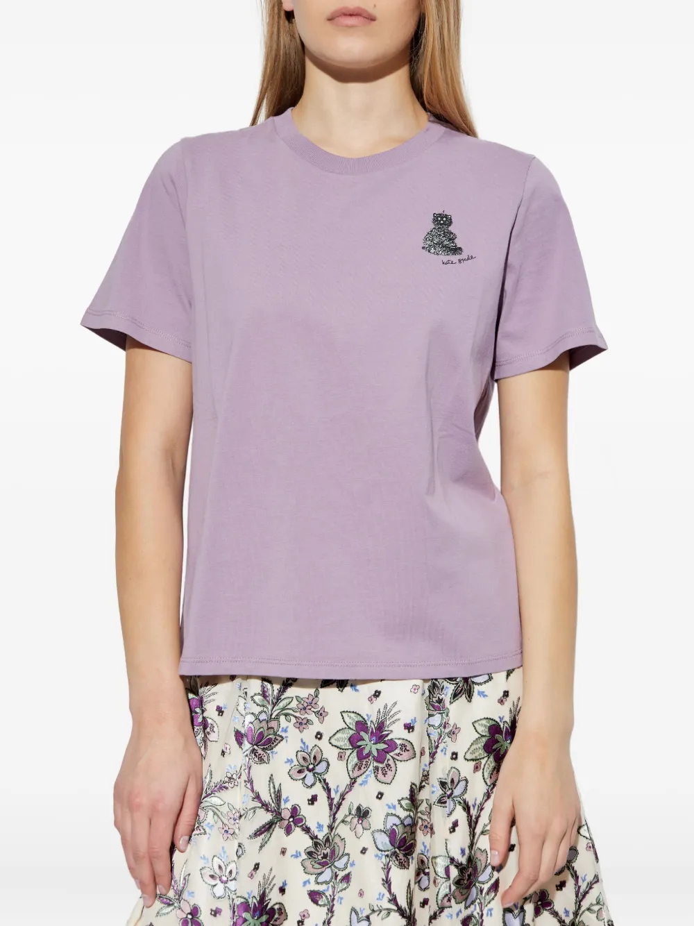 Kate Spade Crew-neck T-shirt In Purple