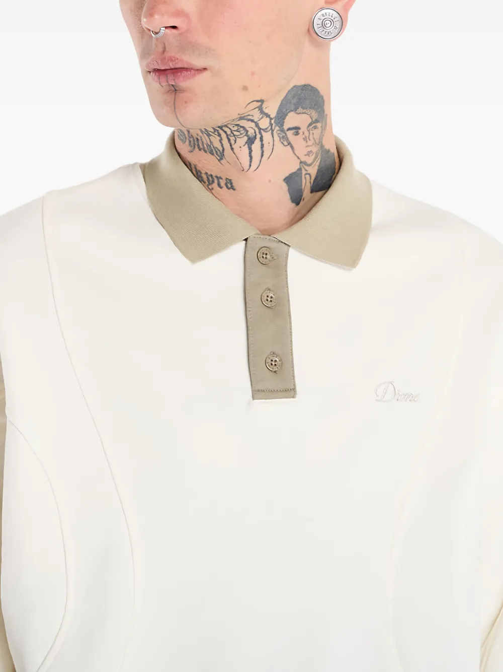 dime Badstof rugbyshirt Beige