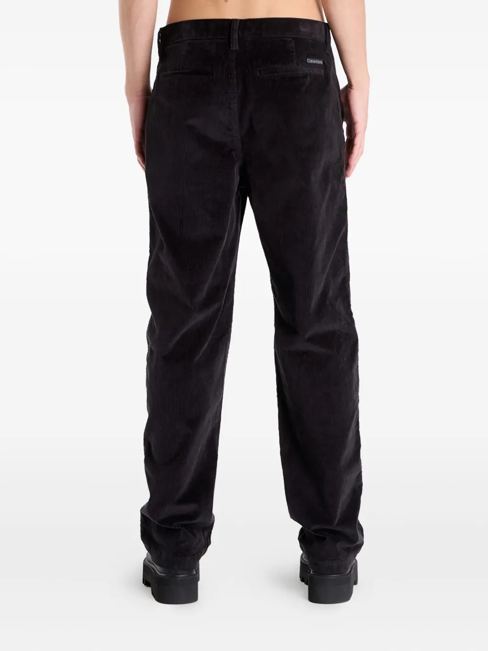 Calvin Klein Ribfluwelen straight broek Zwart