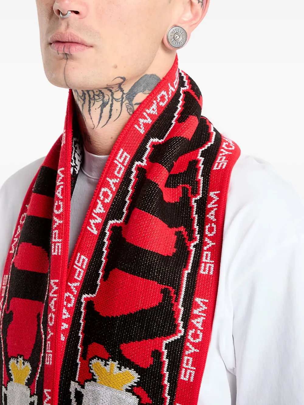 Umbro Cult Unity Fringed Scarf In Red