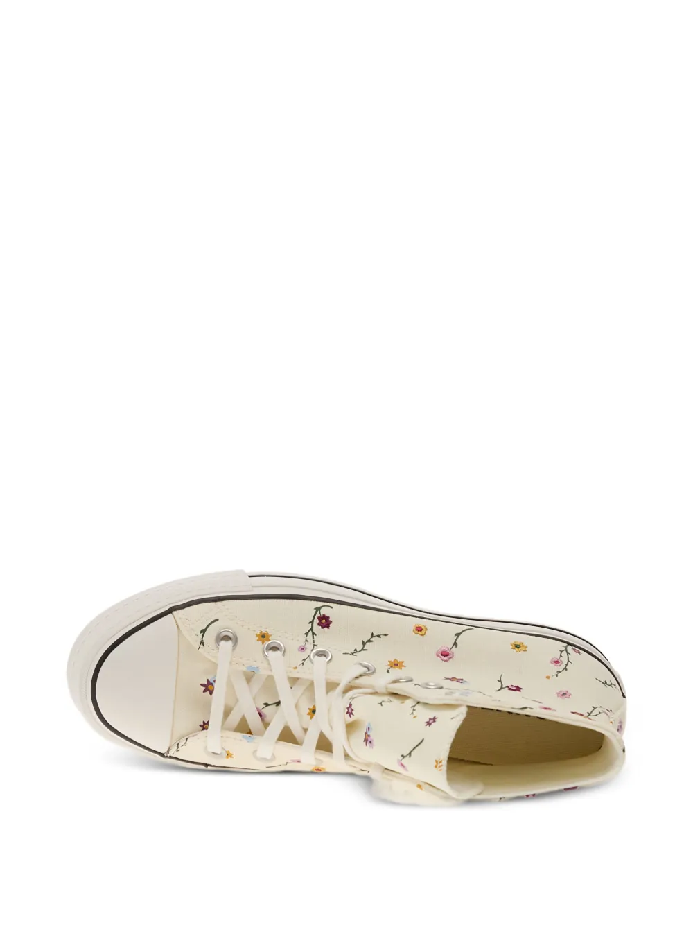Converse Chuck Taylor All Star Lift sneakers met geborduurde bloemen Beige
