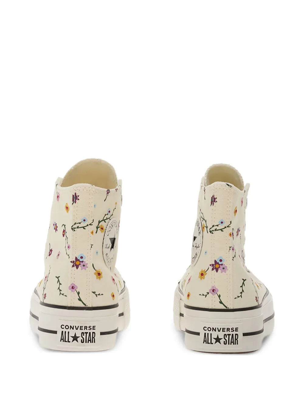 Converse Chuck Taylor All Star Lift sneakers met geborduurde bloemen Beige