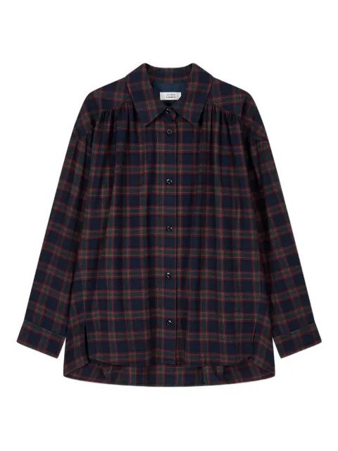 STUDIO TOMBOY blusa con motivo de cuadros