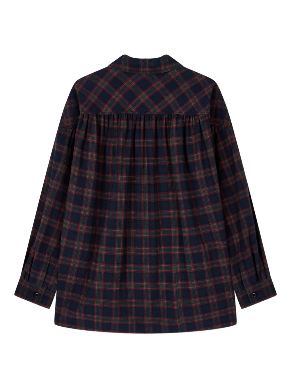 STUDIO TOMBOY Geruite blouse - Blauw