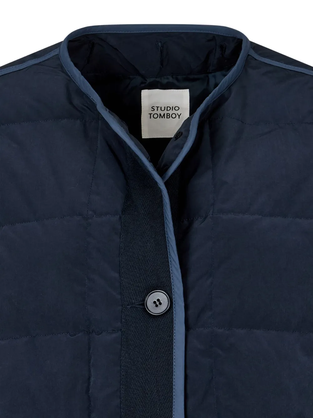 STUDIO TOMBOY Donsjack met afneembare kraag Blauw