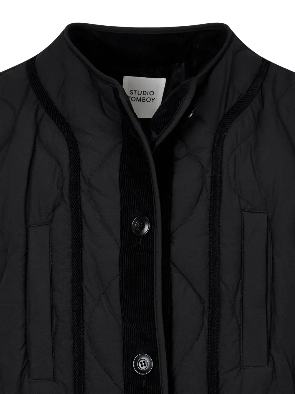 STUDIO TOMBOY Jas met afneembare kraag Zwart