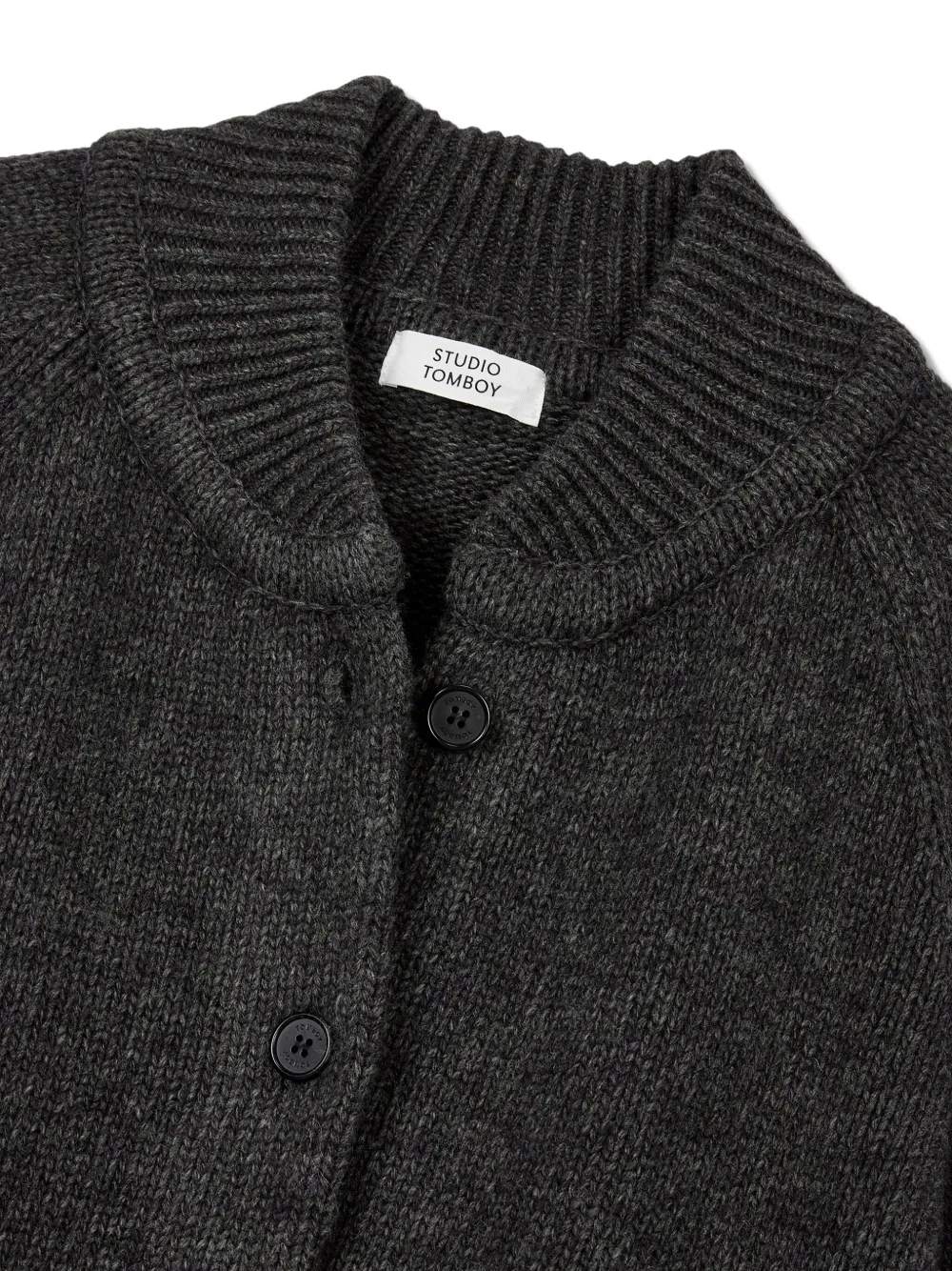 Studio Tomboy Button-fastening Cardigan In Black