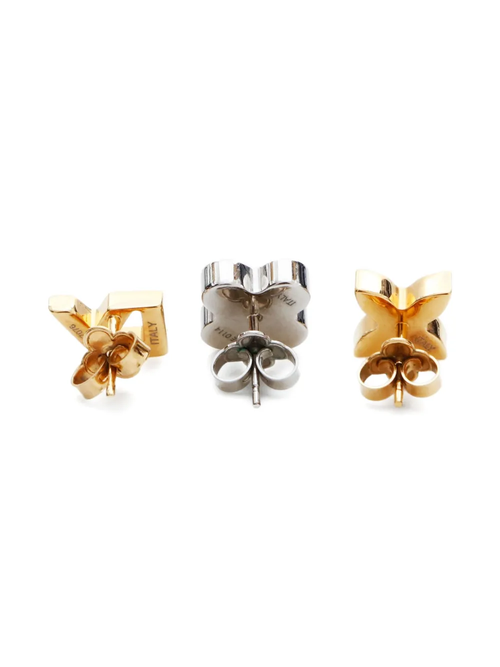 Pre-owned Louis Vuitton 2014 Lv Love Letters Set Earrings In Gold