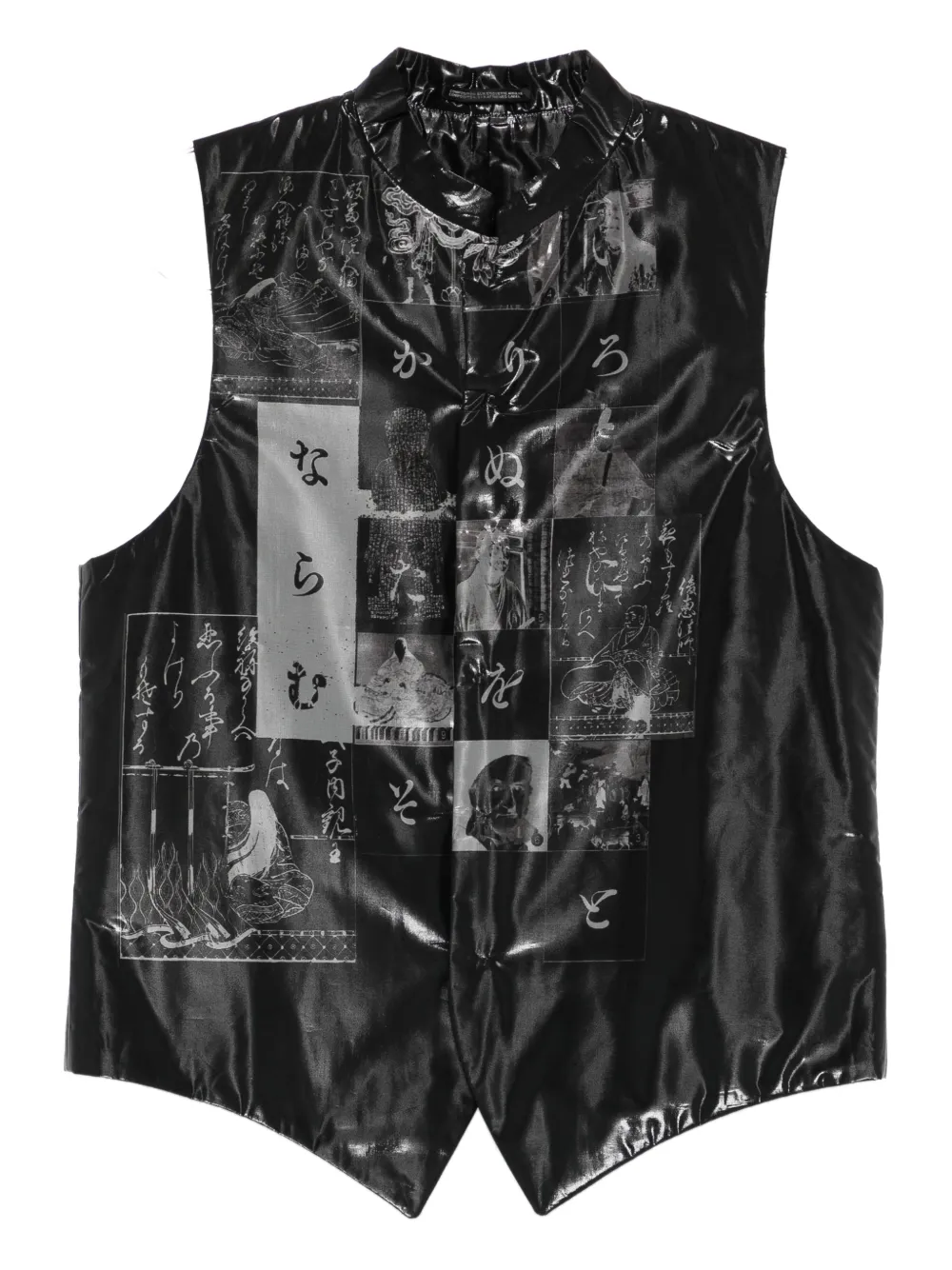Yohji Yamamoto graphic-print gilets | Black | Image 1