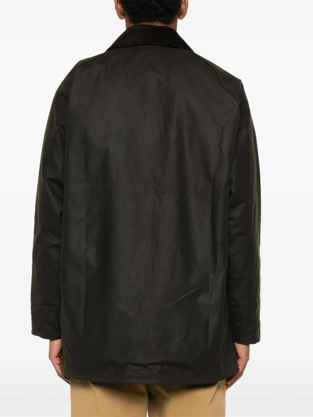 Barbour Gewaxt jack met ribfluwelen kraag Bruin