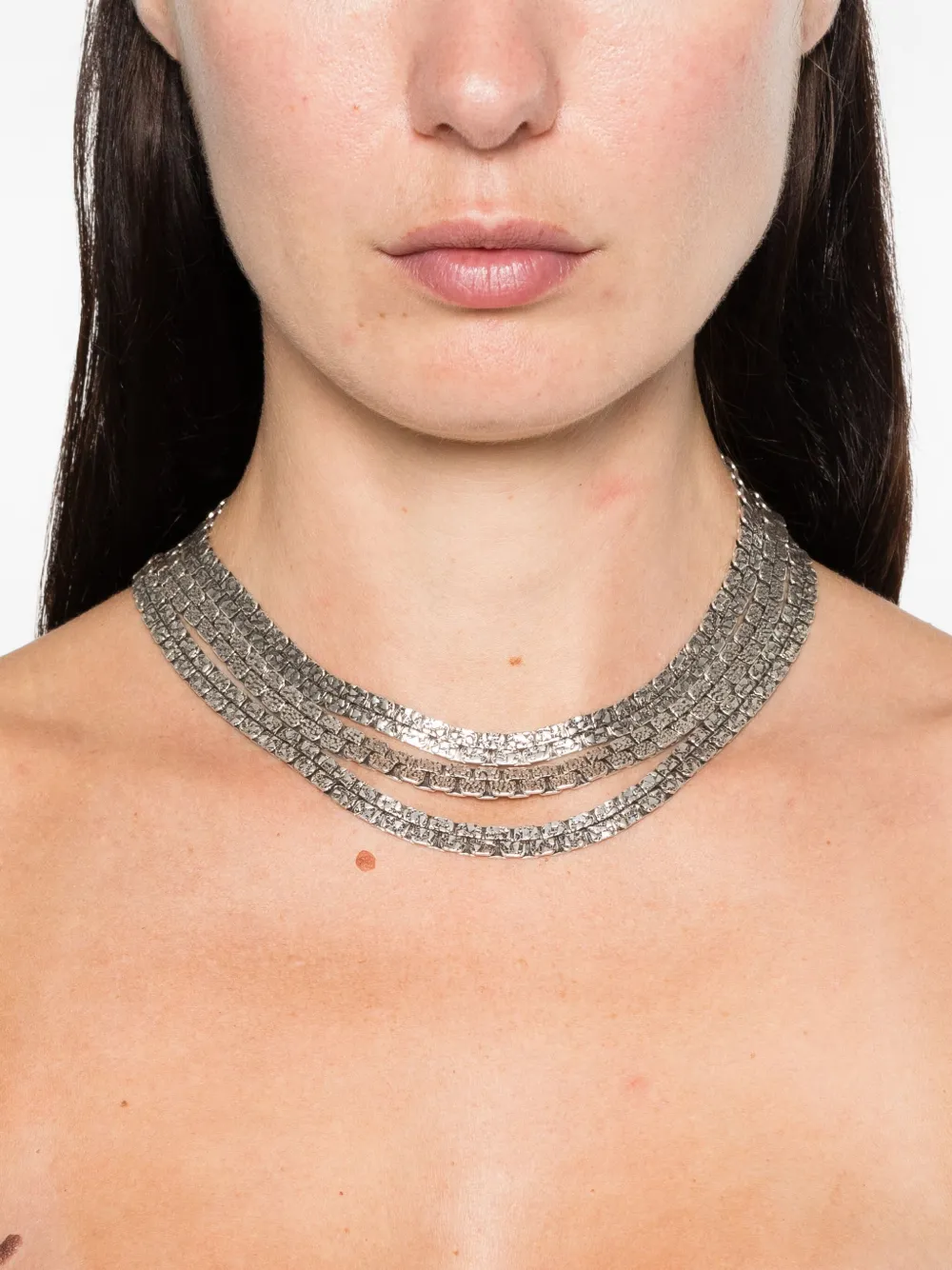 ISABEL MARANT buckle fastening necklace - Zilver