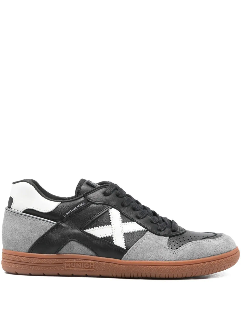Munich cross panelled trainers | Black | Image 1