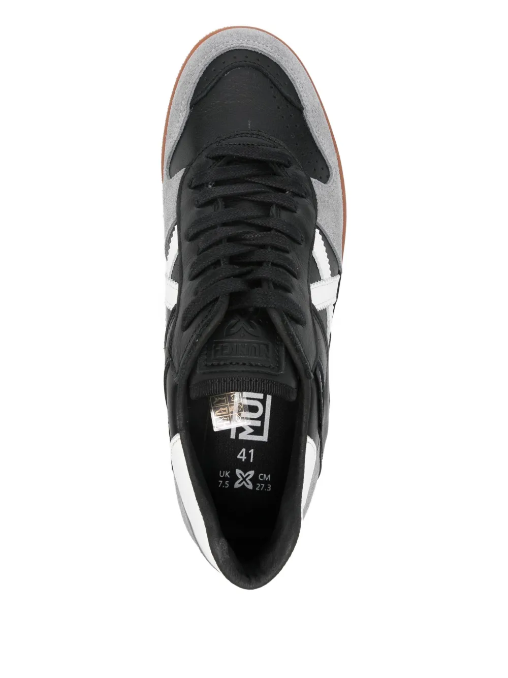 Munich Cross sneakers met vlakken en kruis Zwart