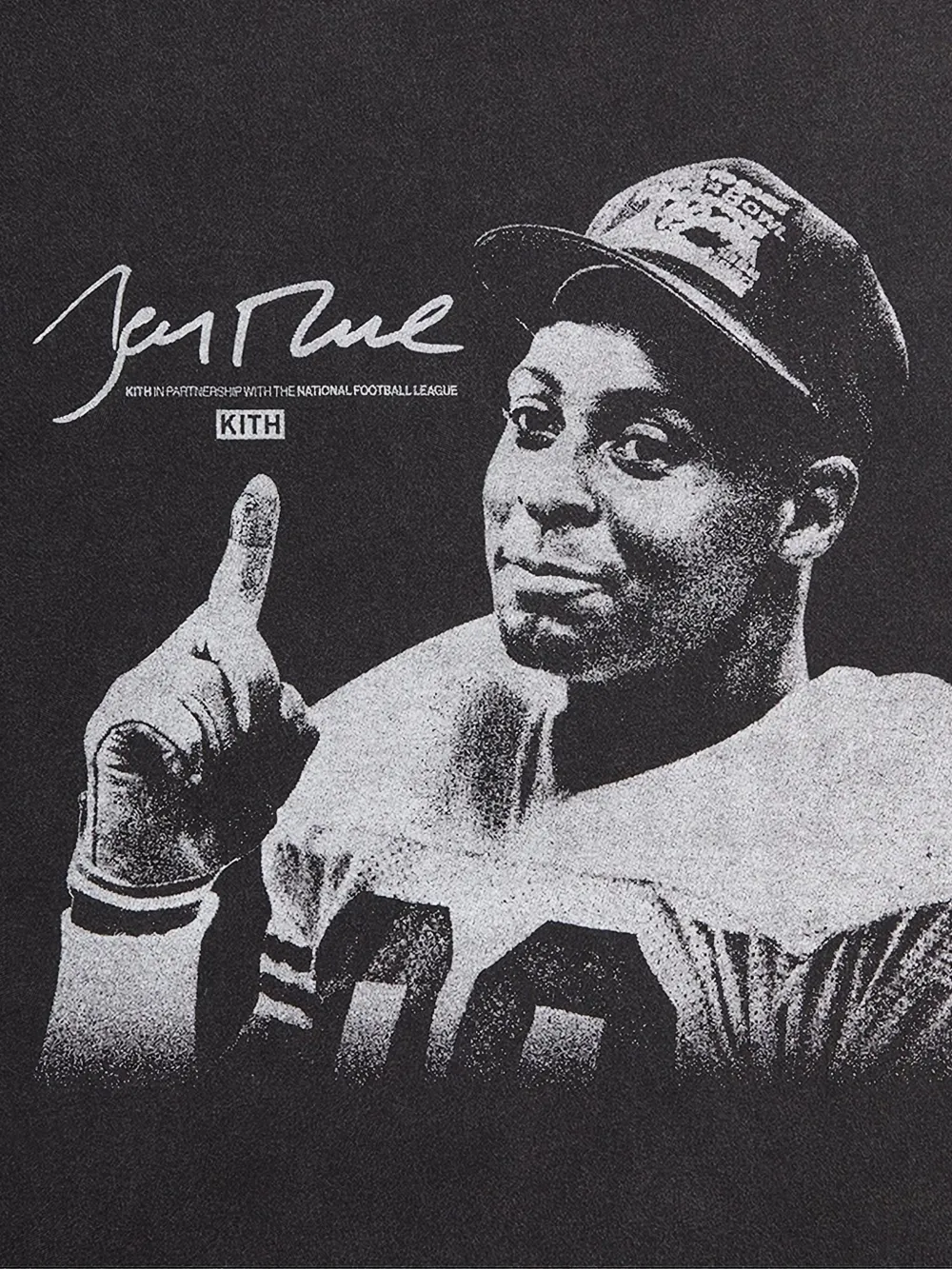 KITH NFL Jerry Rice Jones cotton T-shirt - Zwart