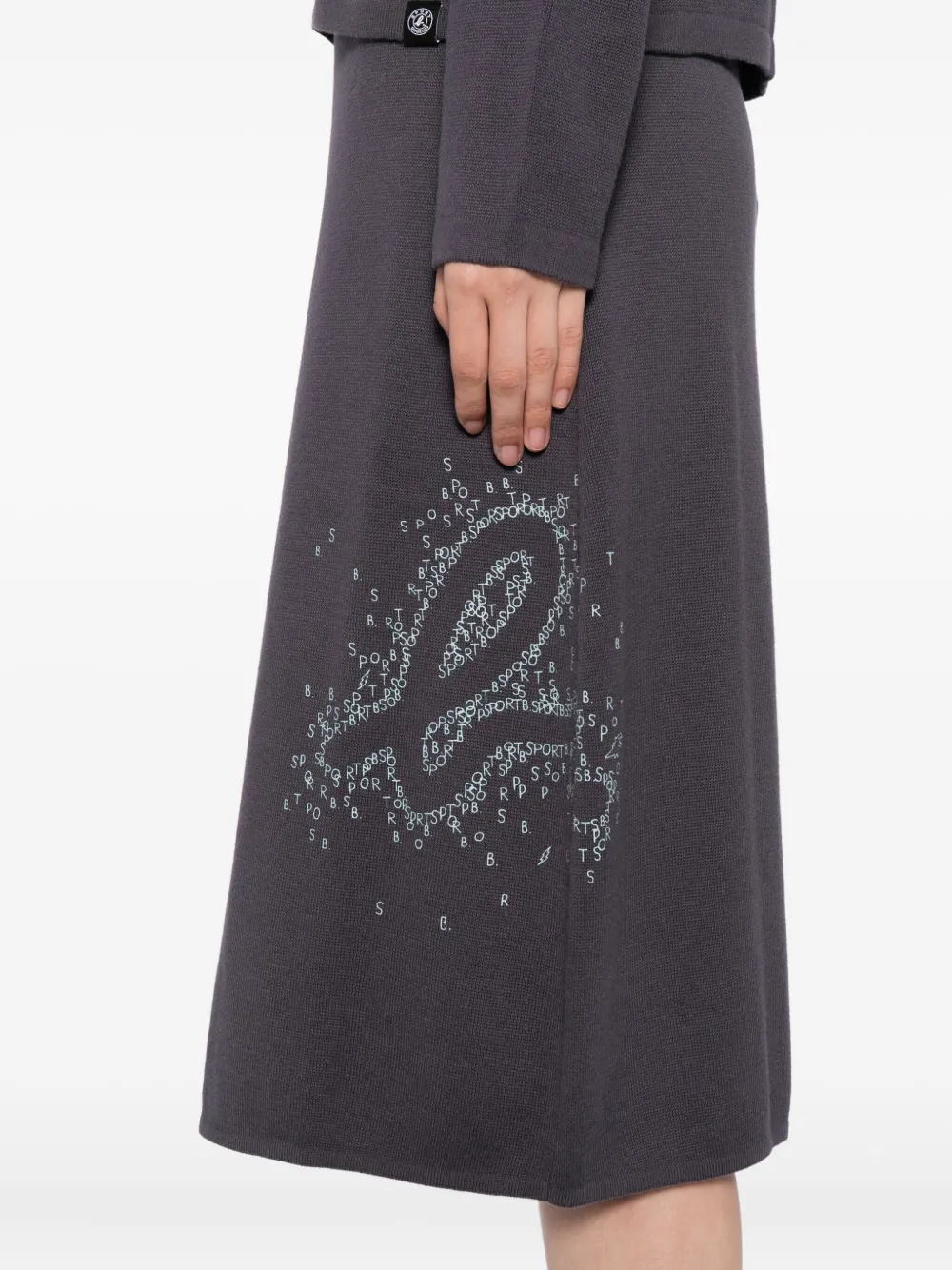 Sport B. By Agnès B. Logo Knitted Skirt In Gray