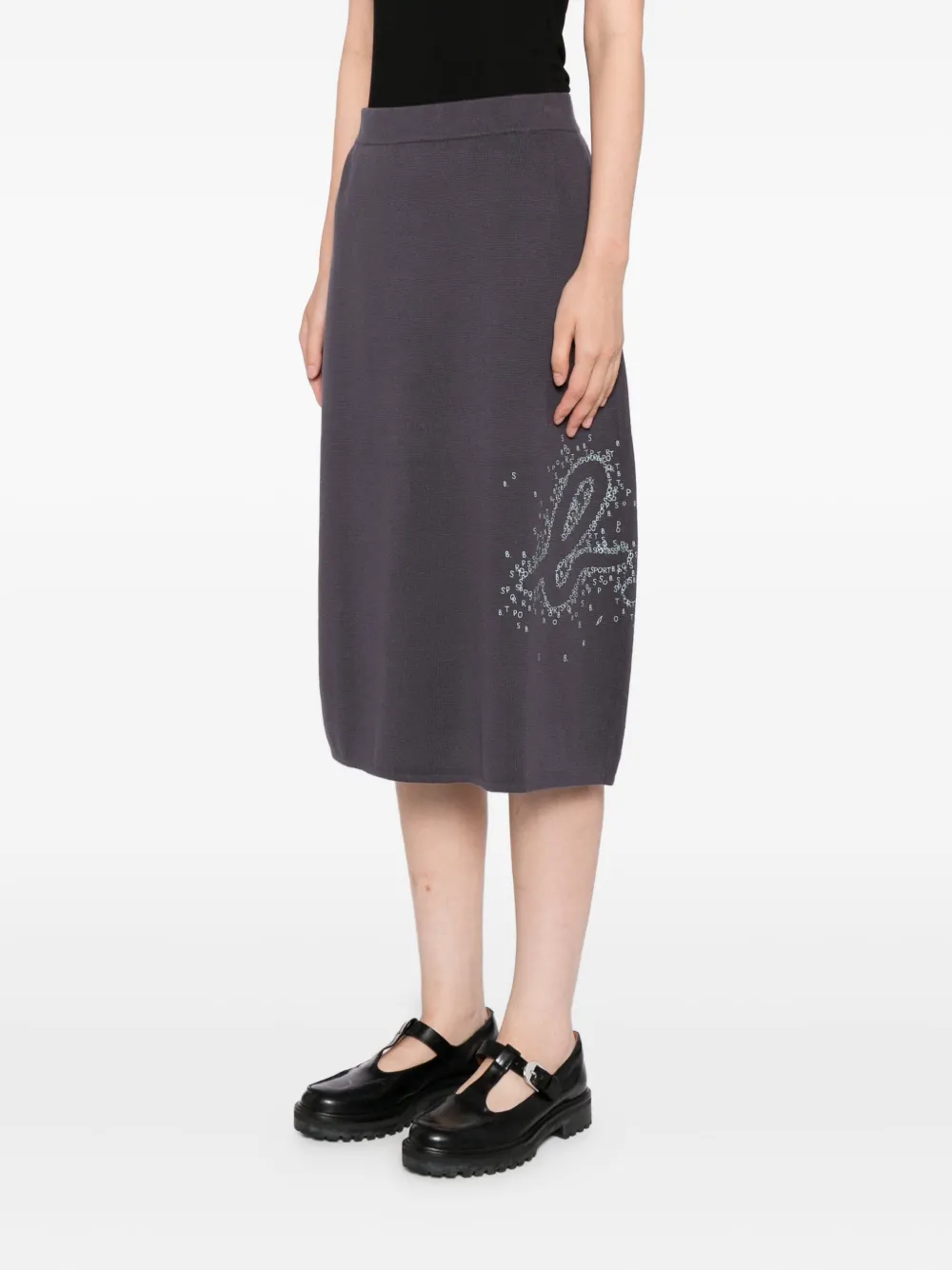 Sport B. By Agnès B. Logo Knitted Skirt In Gray
