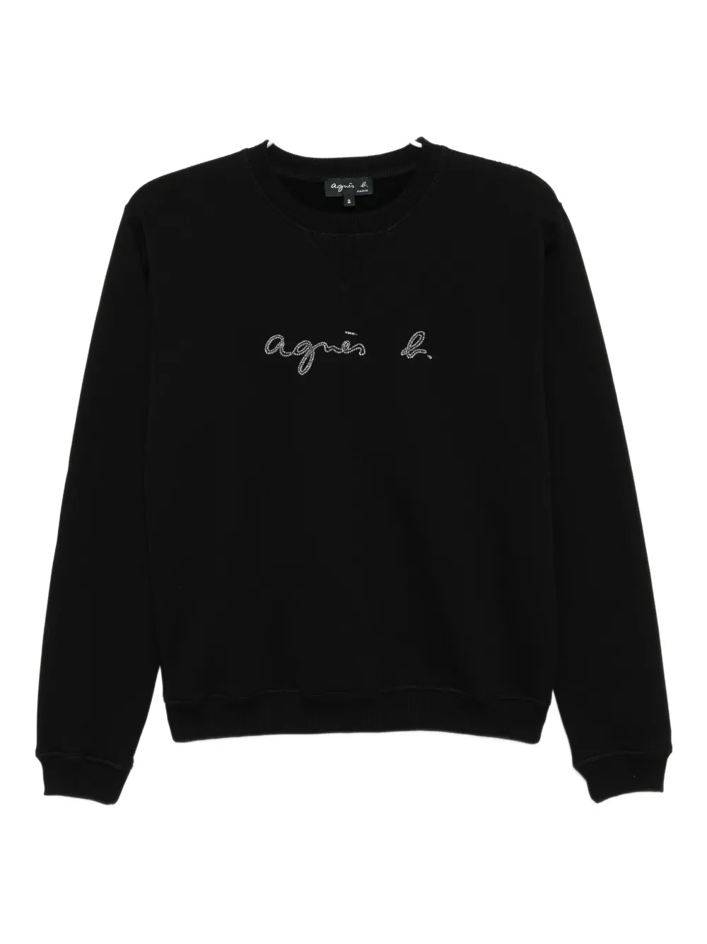 Agnès B. Embroidered-logo Sweatshirt In Black