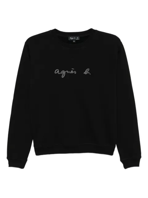 agnès b.  sudadera con logo bordado