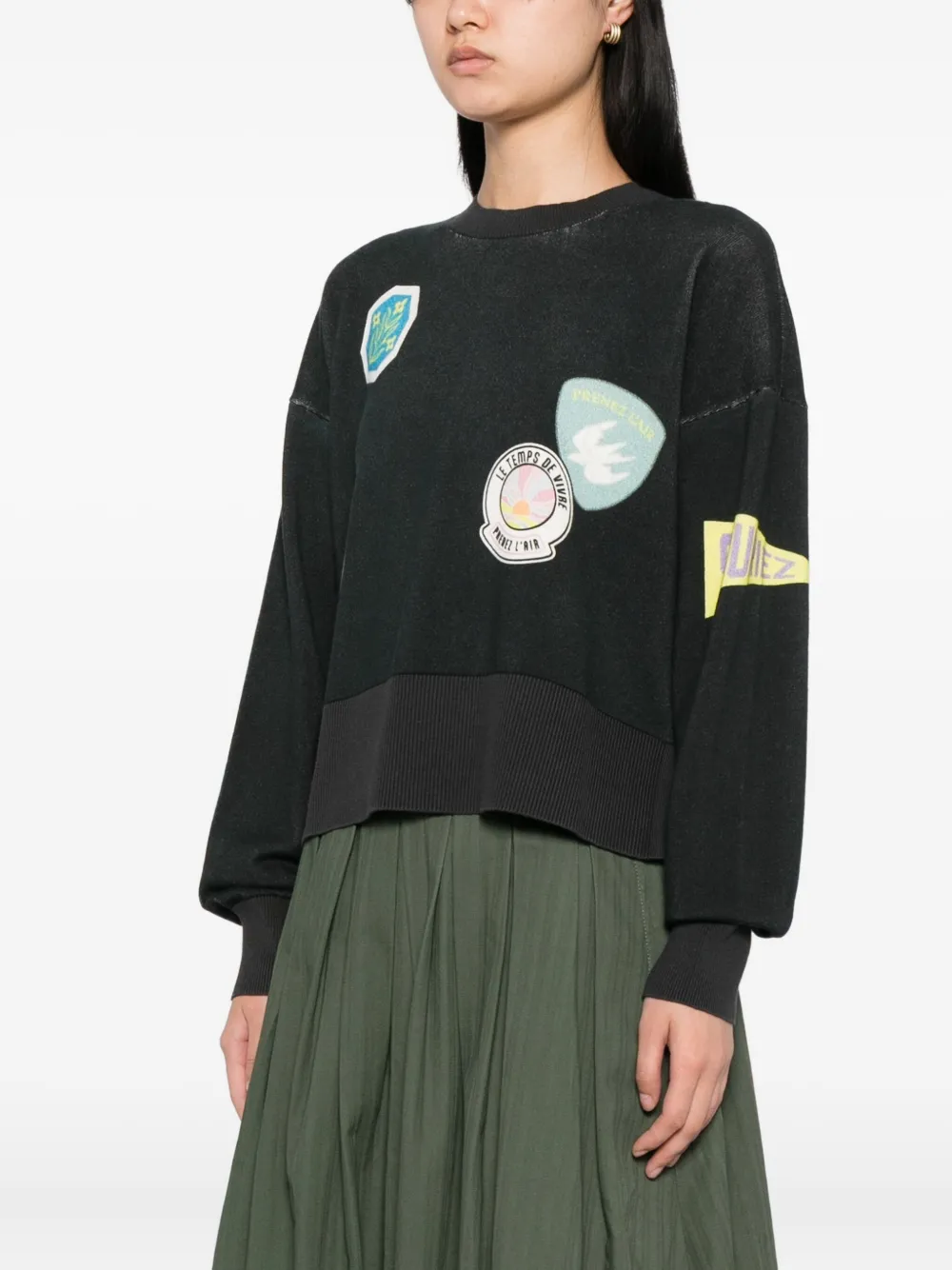 Sport B. By Agnès B. Badge Sweater In Black