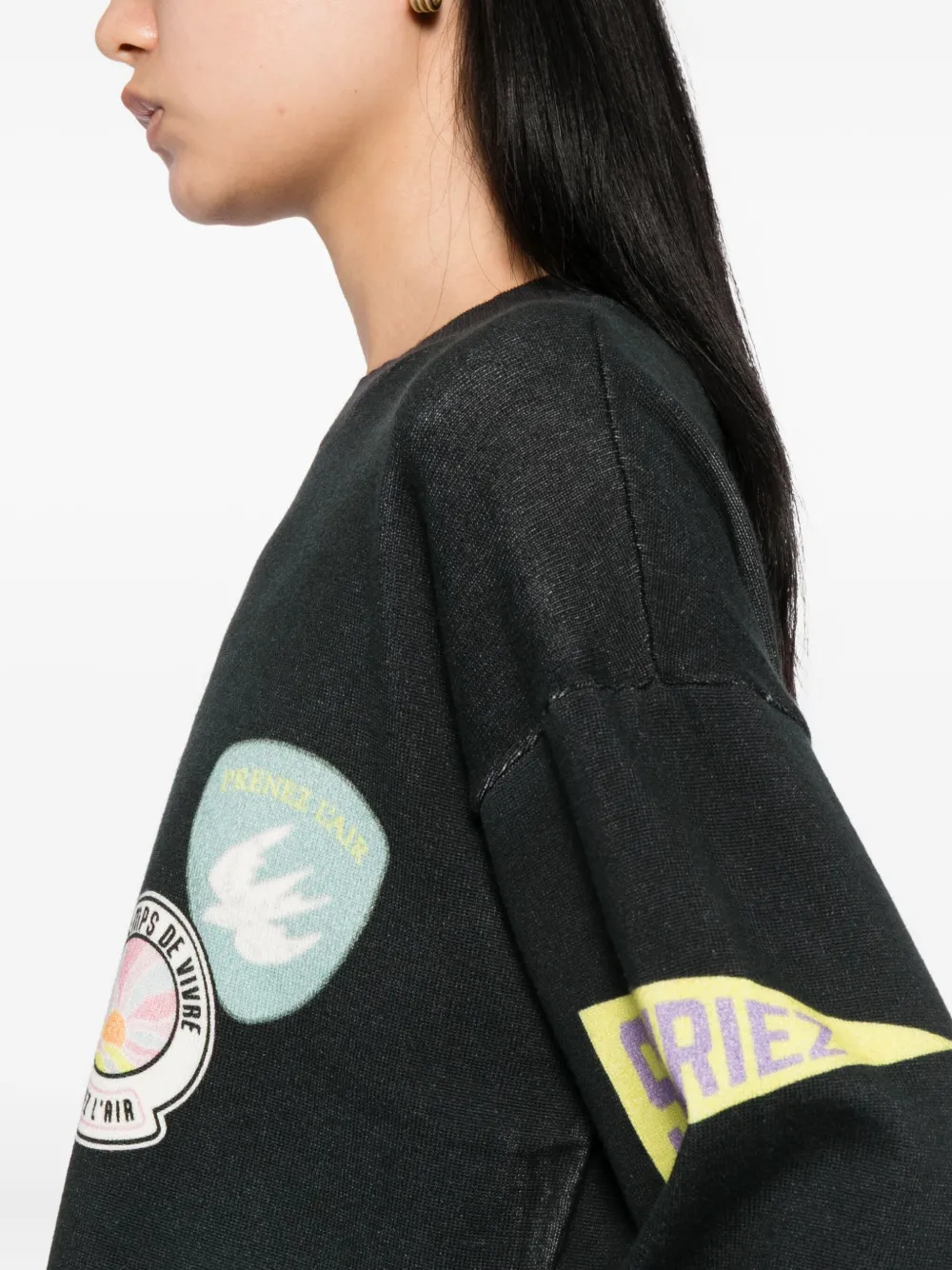 Sport B. By Agnès B. Badge Sweater In Black
