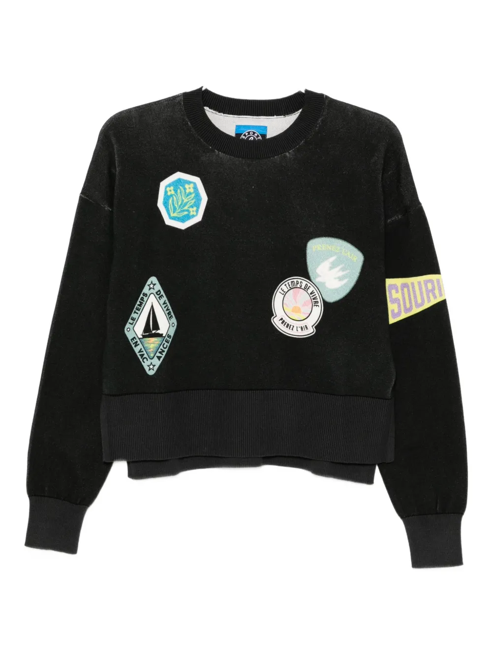 Sport B. By Agnès B. Badge Sweater In Black