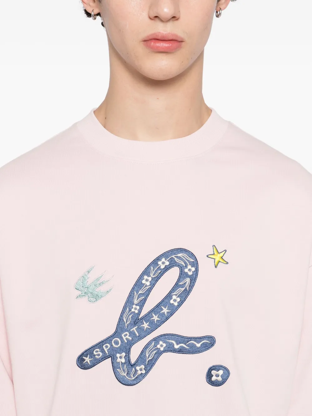 Sport B. By Agnès B. Logo-embroidered Sweatshirt In Pink