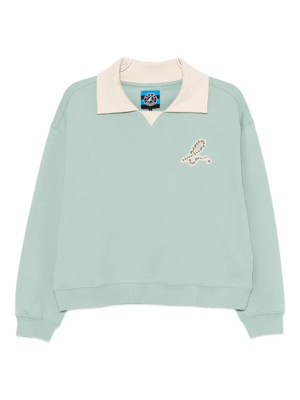 Sport B. By Agnès B. Logo Collared Sweatshirt In Green