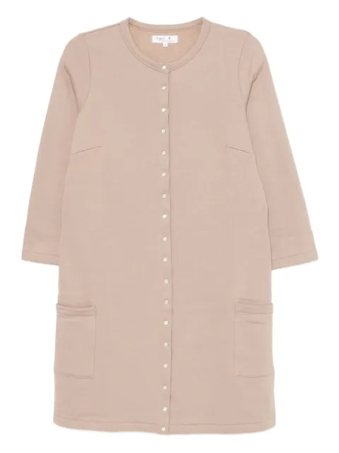 agnès b.  robe en coton à boutons pression
