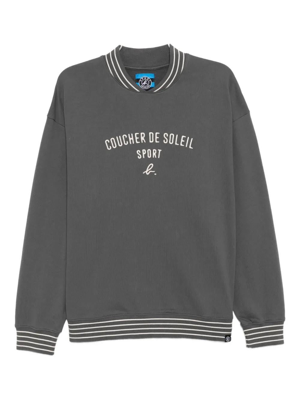 Sport B. By Agnès B. Slogan-embroidered Sweatshirt In Gray