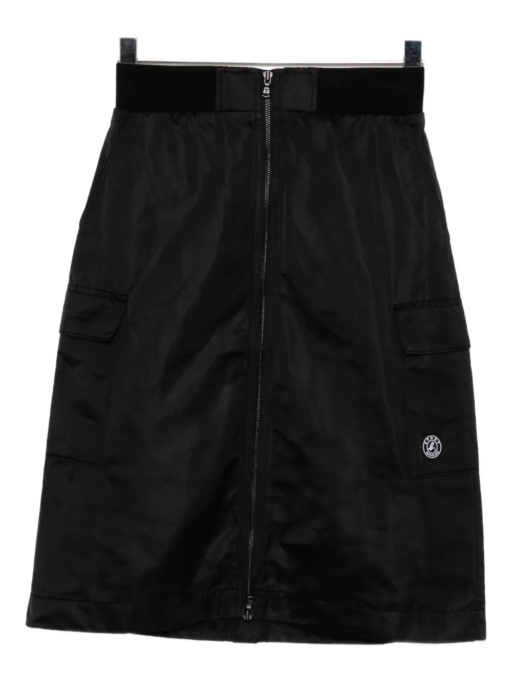 Sport B. By Agnès B. Front-zip Midi Skirt In Black
