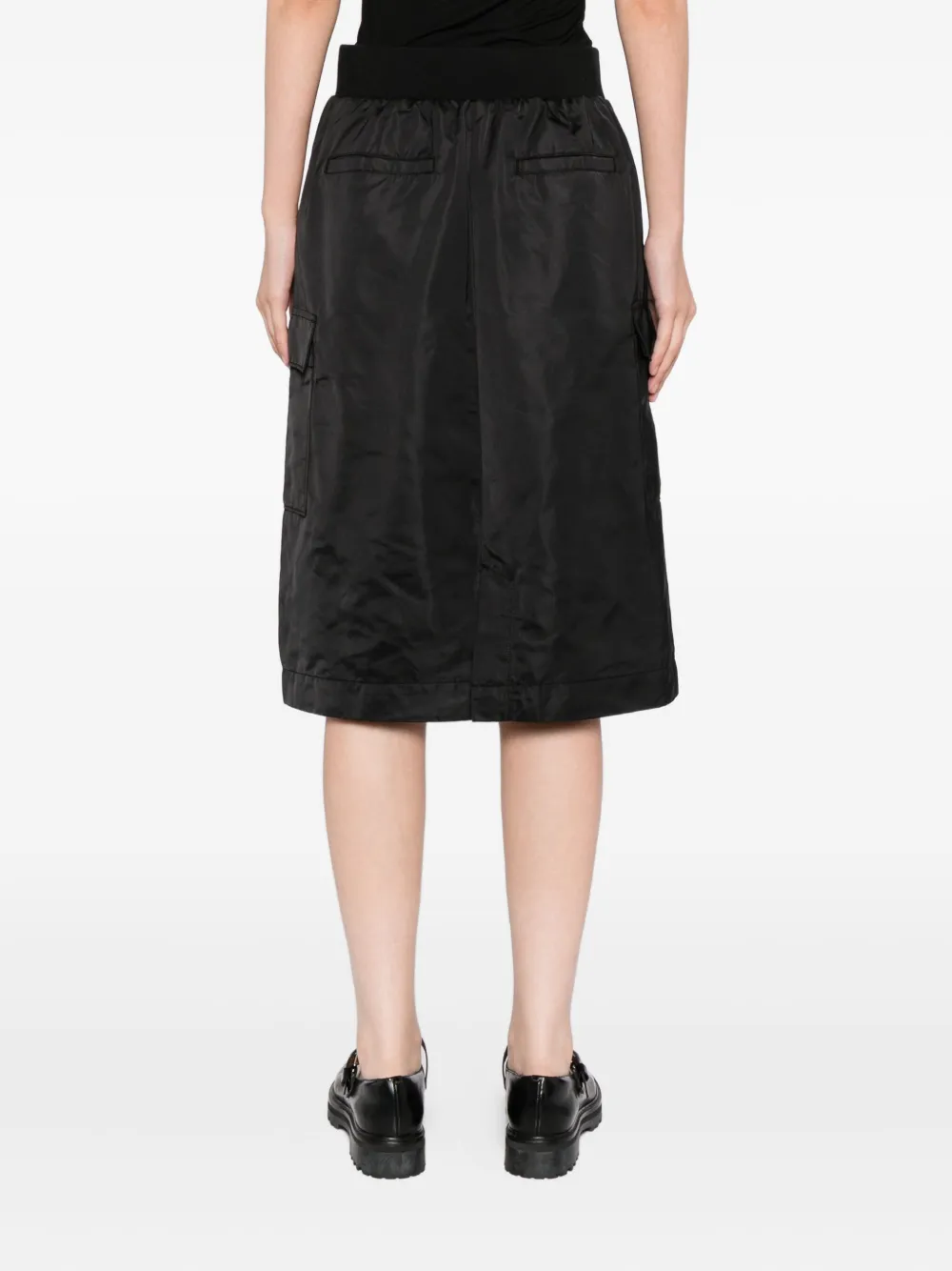 Sport B. By Agnès B. Front-zip Midi Skirt In Black