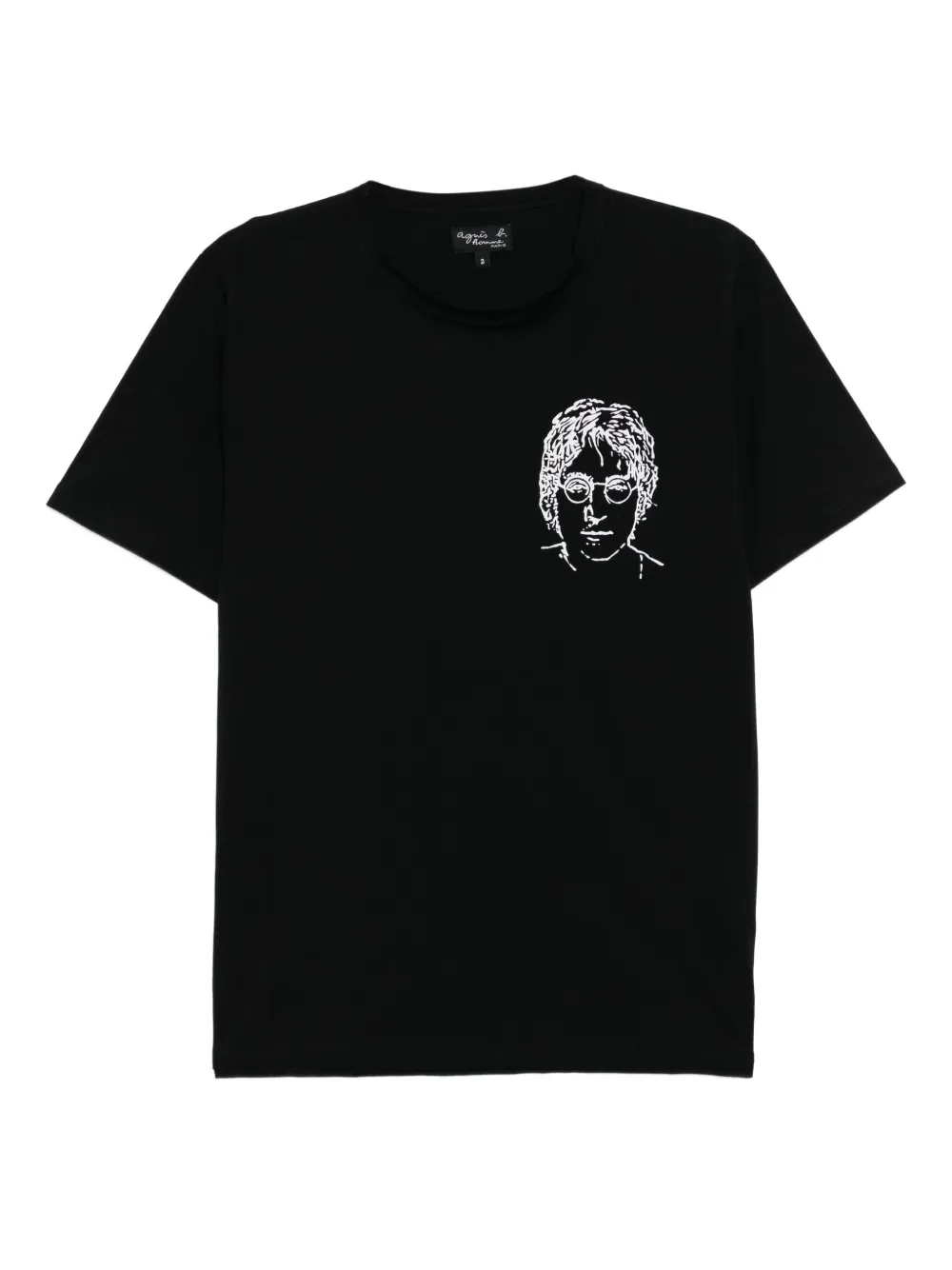 agnès b.  playera con estampado gráfico en colaboración con Rafael Grey | negro | Image 1