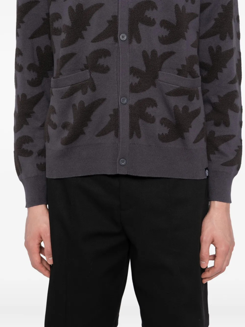 SPORT b. by agnès b. Vest met Dino-borduurwerk Grijs