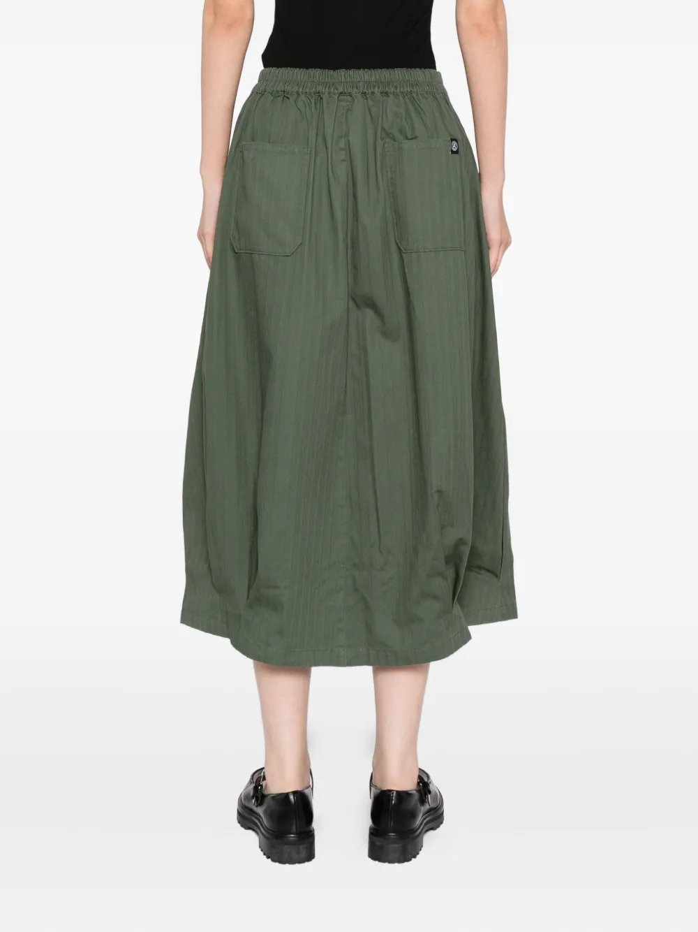 Sport B. By Agnès B. Pleated Cotton Skirt In Green