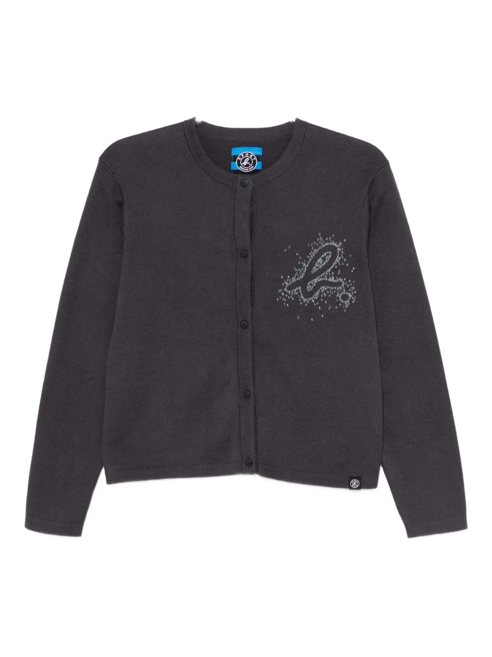 Sport B. By Agnès B. Logo Cardigan In Gray