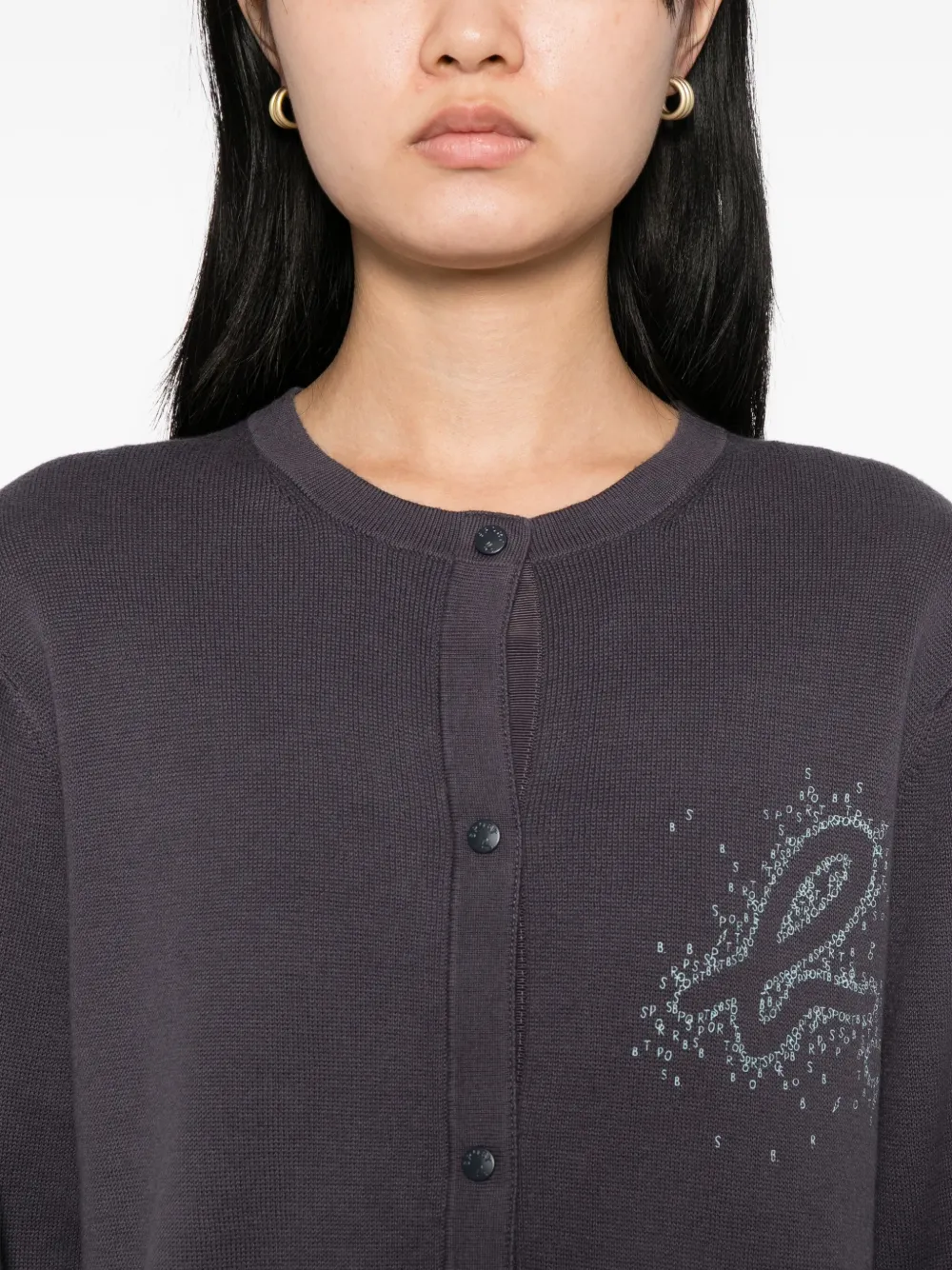 Sport B. By Agnès B. Logo Cardigan In Gray