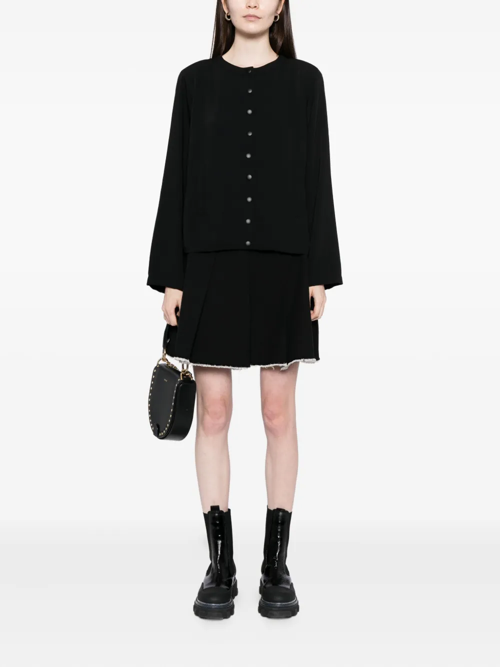 Agnès B. Press-stud Blouse In Black